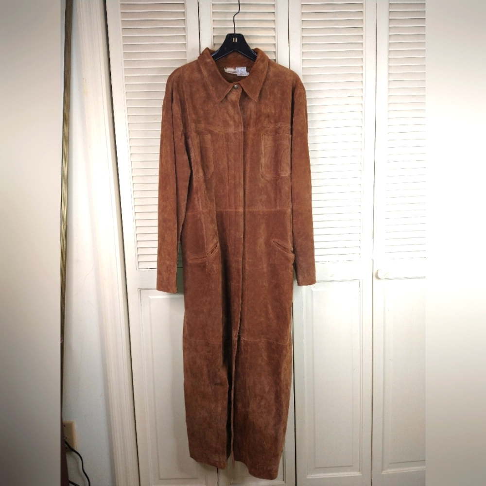 Brown Suede Long Coat